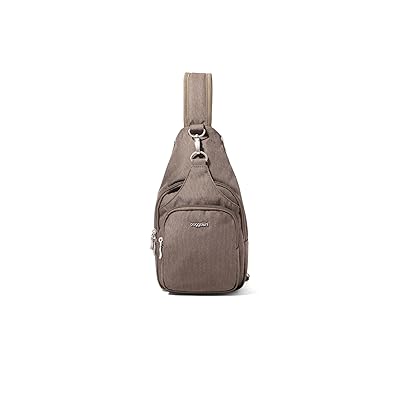 Baggallini Central Park Sling Backpack Bags Dark Umber Heritage, Nylon