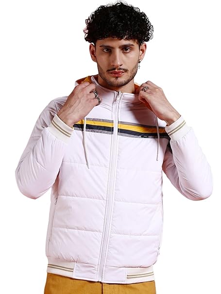 The Indian Garage Co Men Regular Fit Colourblocked Reversible Puffer Jackets