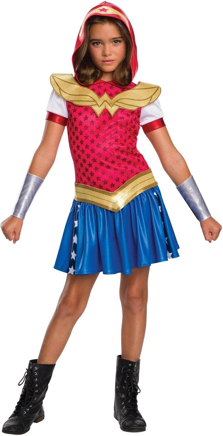 Rubies DC Super Hero Girls Wonder Woman Hoodie Dress, Medium