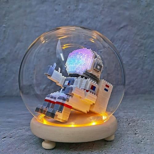 Uvini - Mini bloques de construcción con luz LED y cápsula espacial juguete de construcción STEM Micro bloques regalos para niños o adultos juguetes