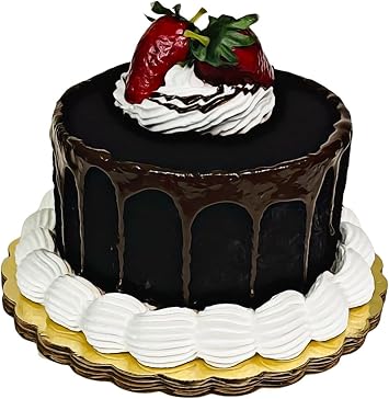 Fake Cake Chocolate Fudge Strawberry Cake Handmade by Dezicakes- Fake Cake -Artificial Cake
