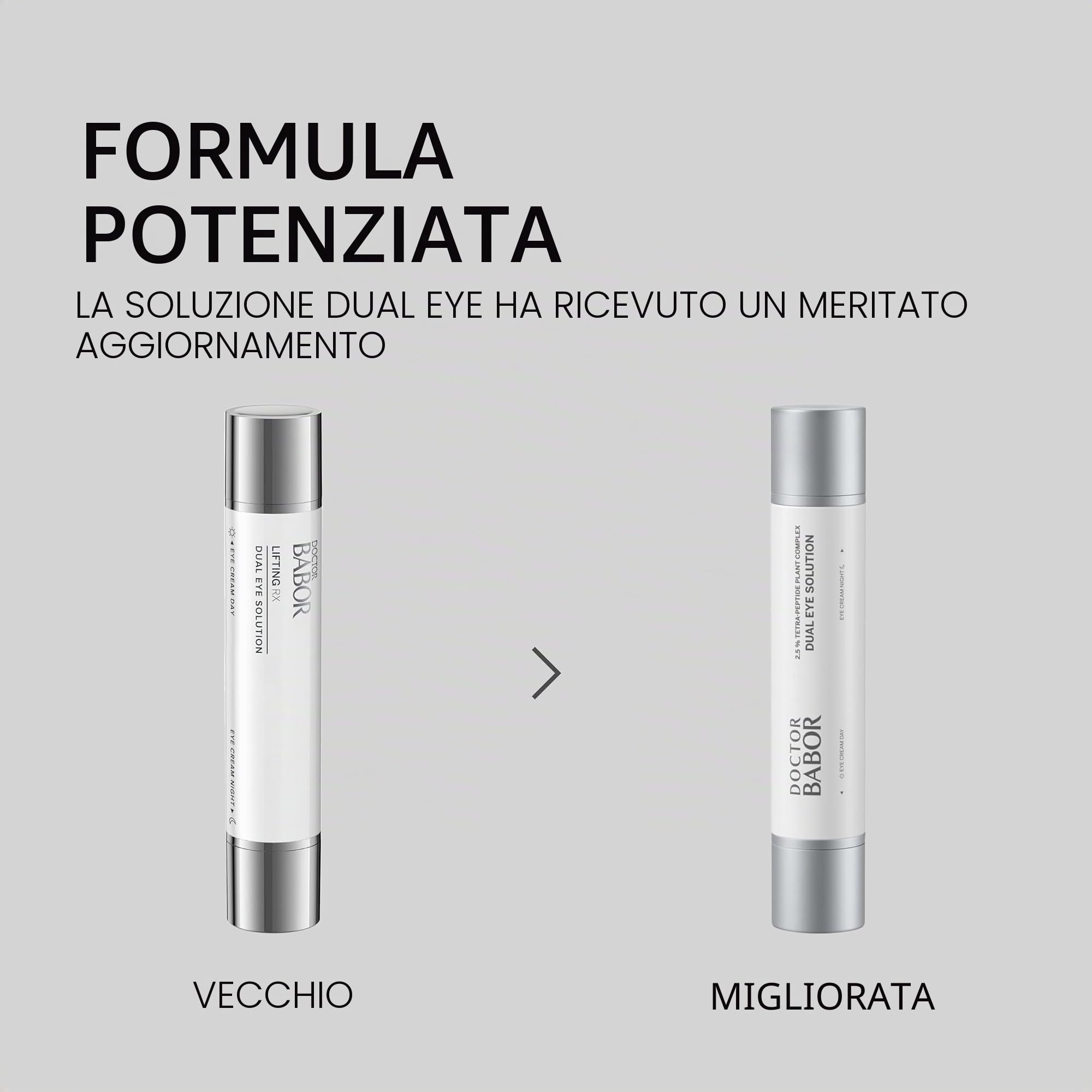 DOCTOR BABOR Dual Eye Solution Crema contorno occhi 15 ml | Per occhi luminosi, Trattamento giorno e notte, Crema antirughe altamente efficace, Formula vegana