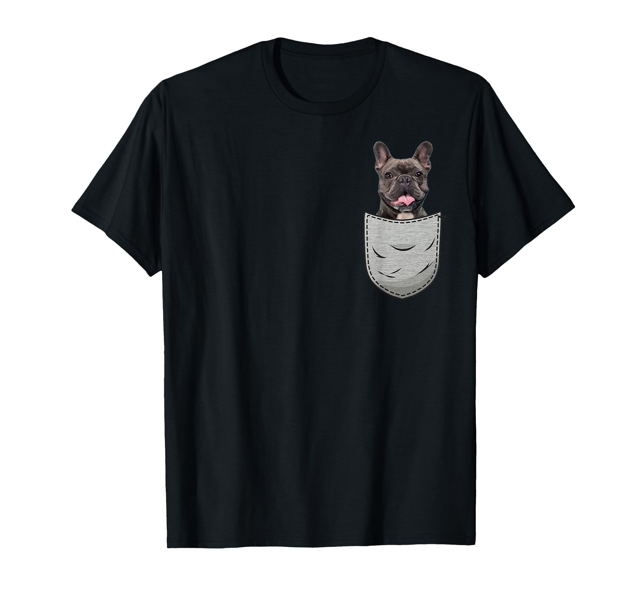 Frenchie Francese Bulldog Tasca sul petto Maglietta