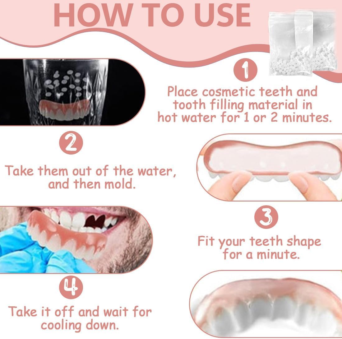 Générique Silicone Reline Denture Set Silicone Reline Denture Set Kit De Regarnissage De Prothèses Dentaires Adhésifs pour Prothèses Dentaires