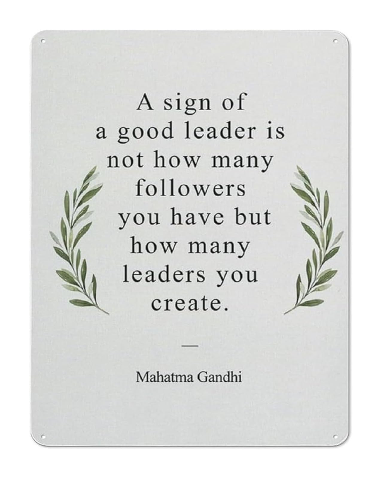 ZDVHOMCB Vintage Retro Metal Sign with Leadership Quote Motivational Wall-Art for Office Boss or Coworker Gift (8 X 12 in)