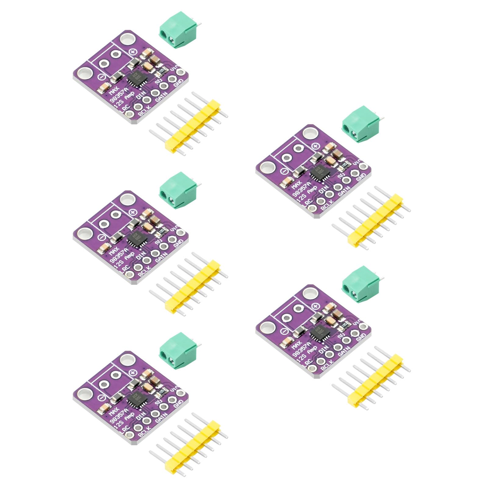 MAX98357 Classe D Scheda amplificatore audio AYWHP 5 PCS I2S 3W DAC Amplificatore di Uscita Modulo di Decodifica Modulo Audio Filtro