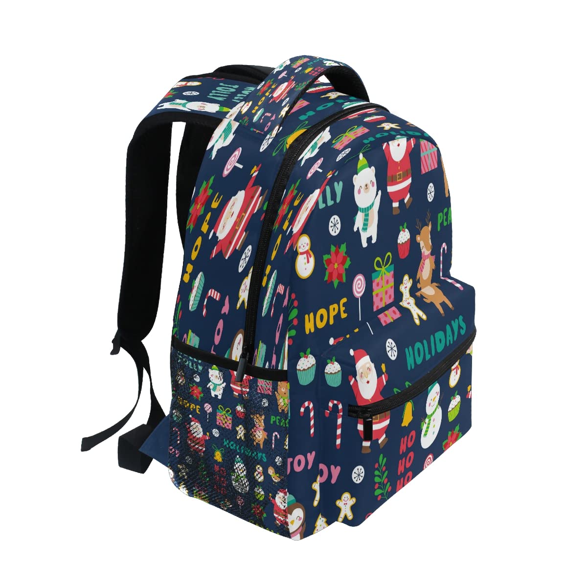 Zielony plecak dziecięcy z awokado dla dziewcząt, chłopców, nastolatków, torba szkolna z recyklingu z przegrodą na laptopa, 40 cm x 30 cm, Uroczy miś, Rozmiar uniwersalny