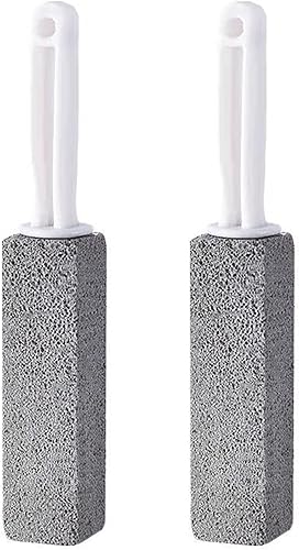 2 Pack Toilet Bowl Clean Brush with Handle Powerfully Cleans Away Limescale StainHard Water Rings Calcium BuildupIron and Rust for Cleaning Toilet disponible en Yaxa Colombia