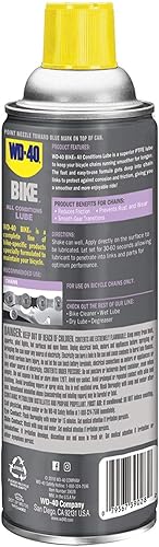 Vista 9 de WD-40 Bike - Lubricante para bicicletas de todas las condiciones, limpiador para bicicletas, desengrasante, lubricante seco y húmedo