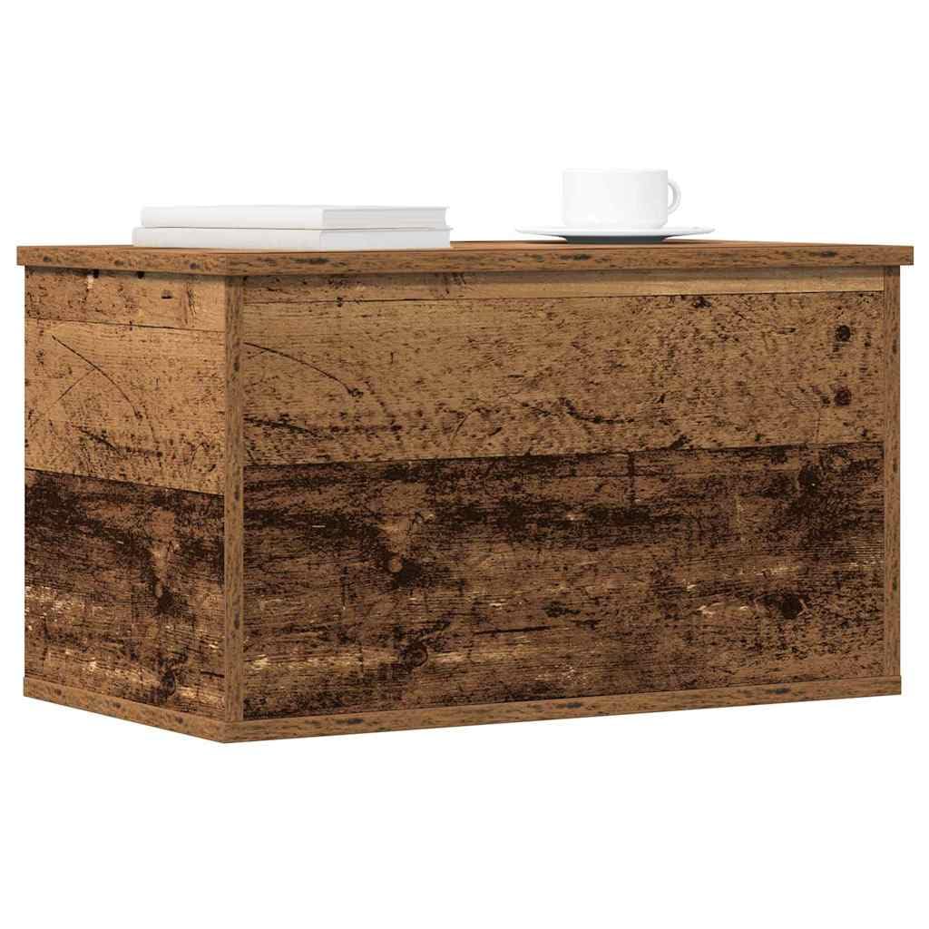 vidaXL Storage Box Old Wood 60 x 35 x 35 cm Engineered Wood, Living Room Storage, Rectangular Chest, Modern Organizer Box, Ample Space, Home Solution, Clutter-Free Utility