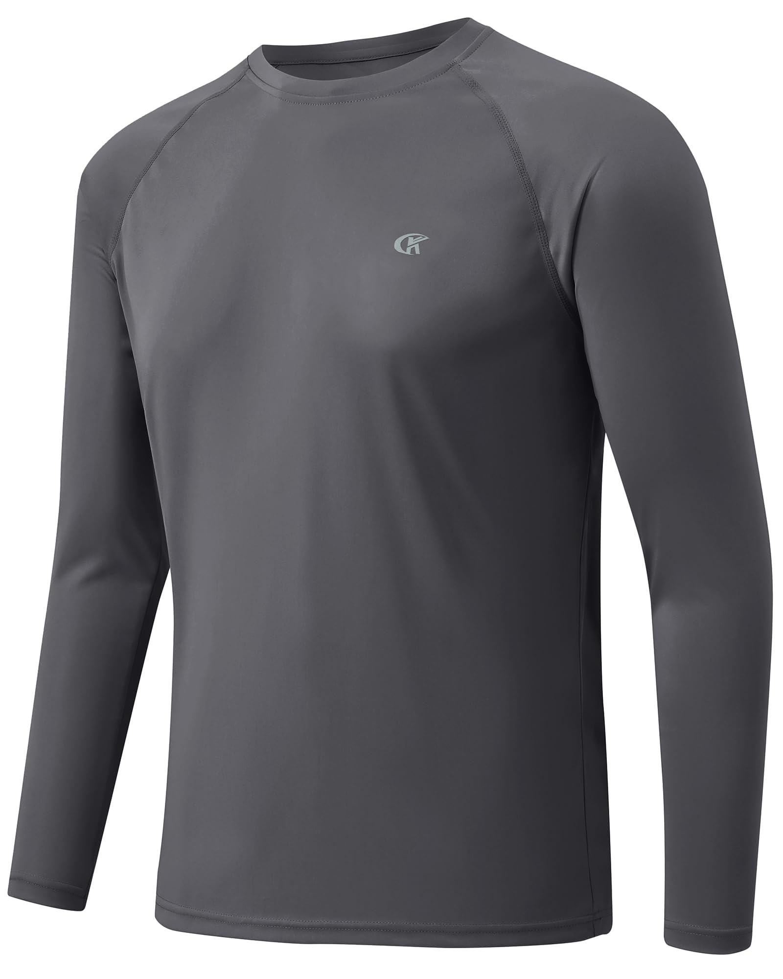 Tyhengta T-shirt anti-UV à manches longues pour homme, pour l'été, la plage, la protection solaire, séchage rapide