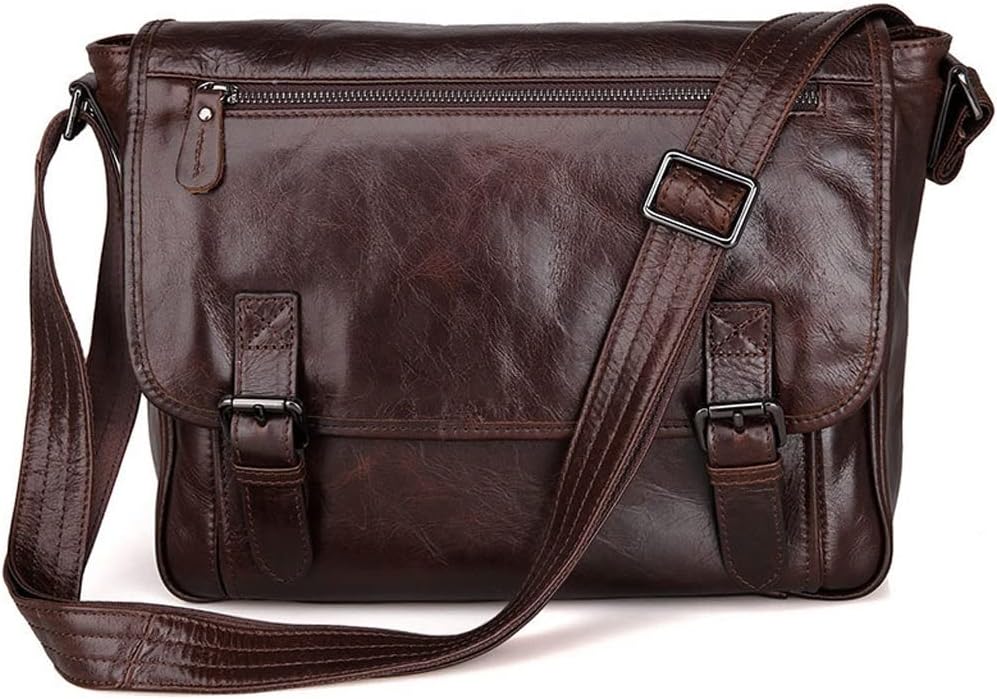 Leather Shoulder Bag Men Messenger Bag Leather Crossbody Bag Sling Leisure Bag Casual