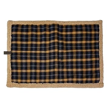 AUEL?Soft Dog Bed Pet Cushion Mattress Soft Crate Mat Warm Nest Washable 76x58cm