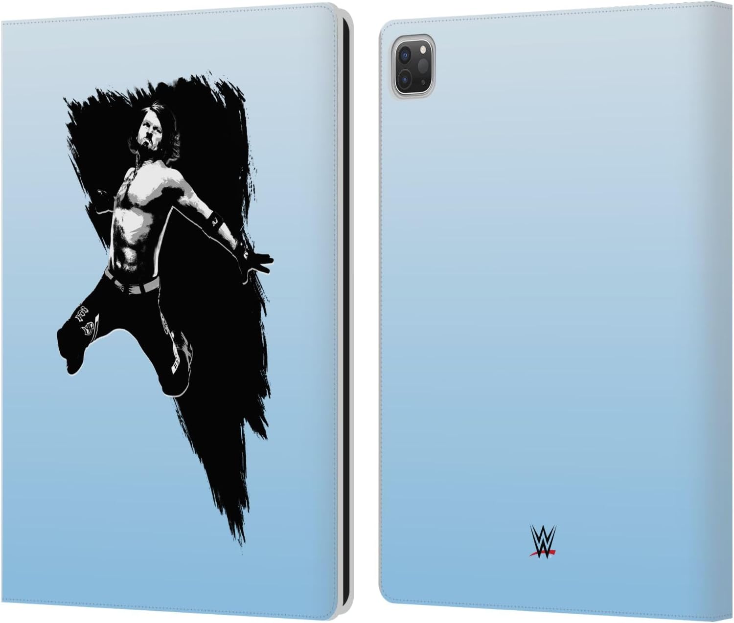 Head Case Designs Officially Licensed WWE AJ Styles Springboard Forearm 2017/18 Superstars 3 Leather Wallet Case Compatible with Apple iPad Pro 13 M4 2024