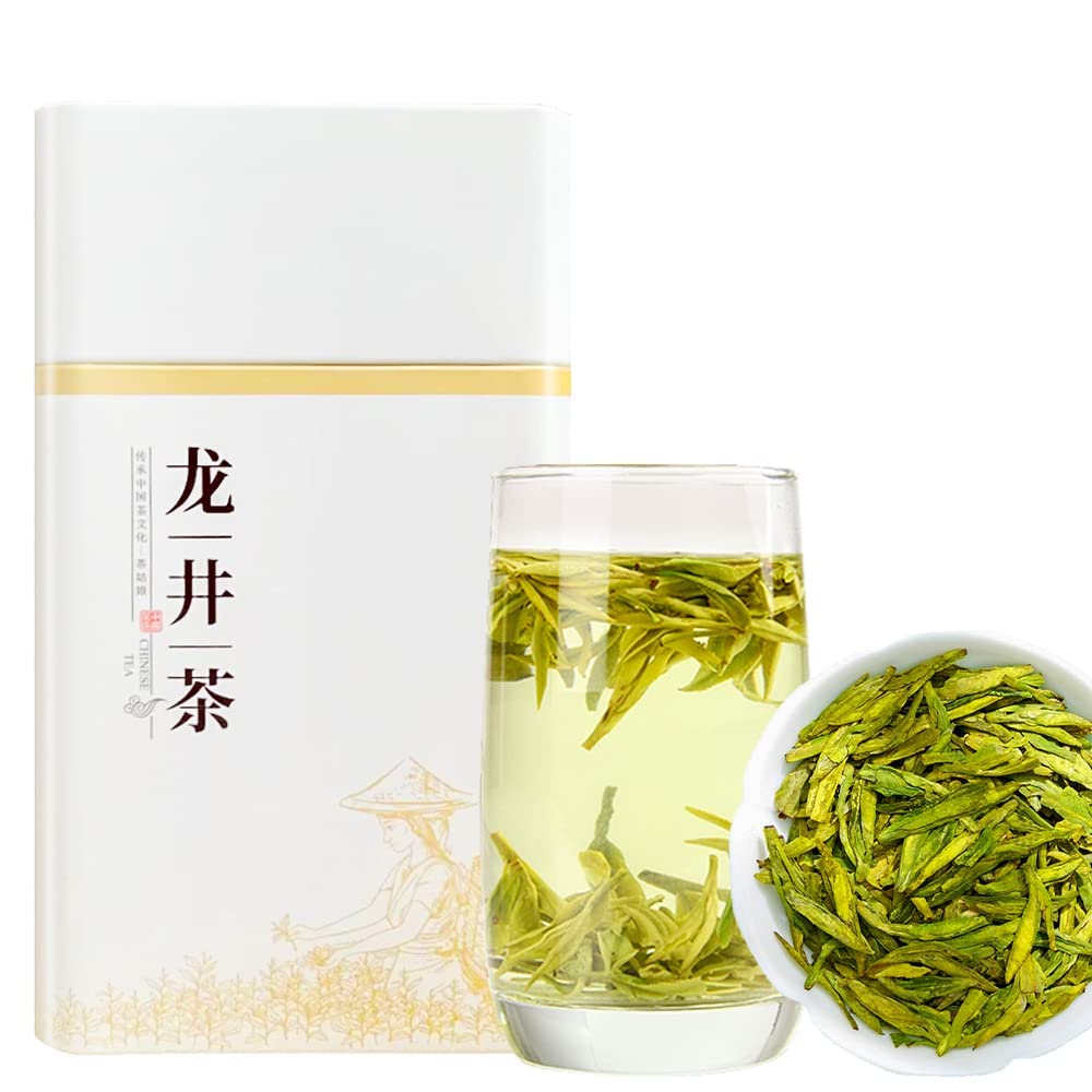Hee Creek Longjing Tea 龙井 120g/4.2oz Long Jing Chinese Dragonwell Green Tea Loose Leaf Spring Tea Lung Ching Dragon Well Mingqian Longjing First Grade 龍井茶 中国绿茶 龙井