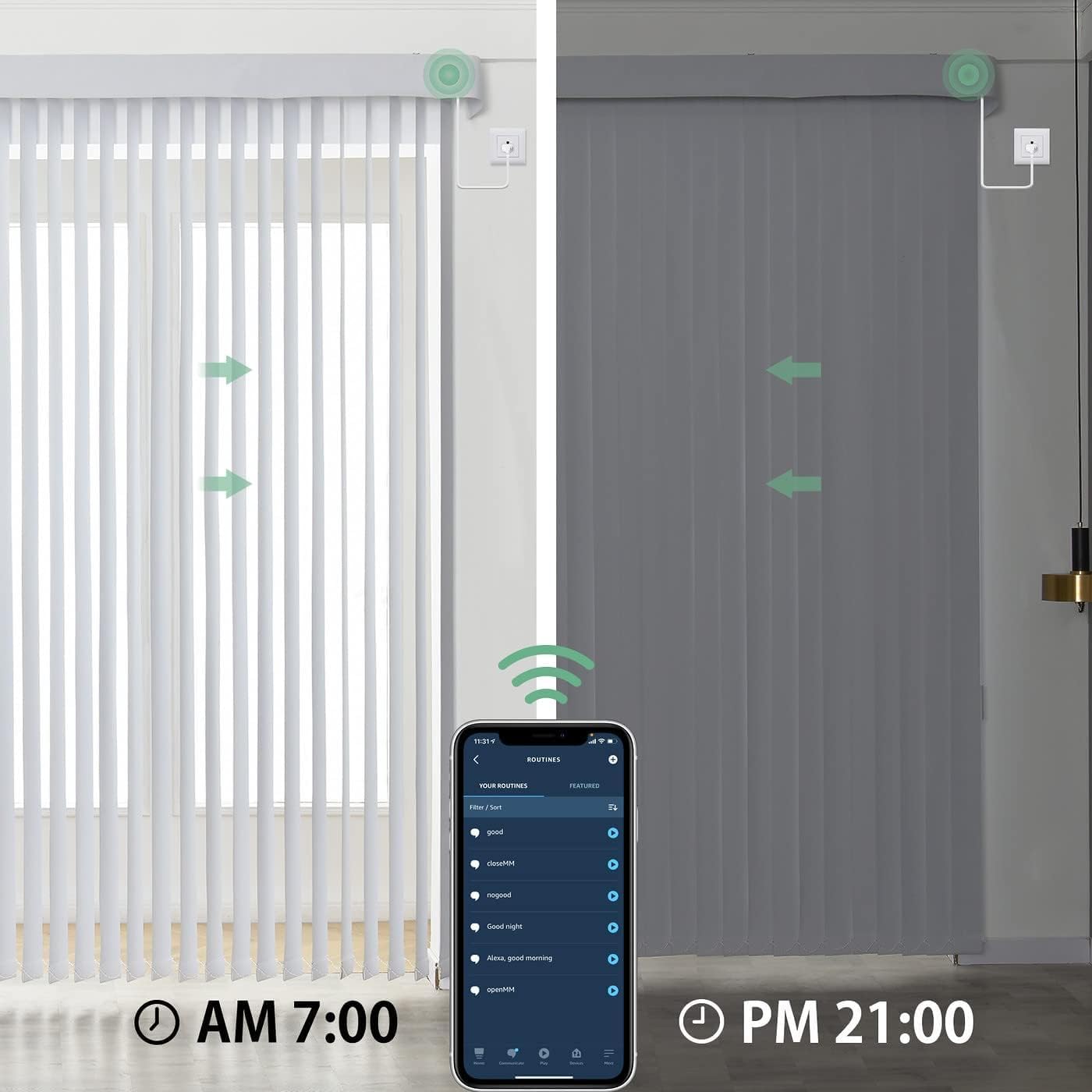 Amazon.co.jp: Yoolax 電動 縦型ブラインド スマートブライン