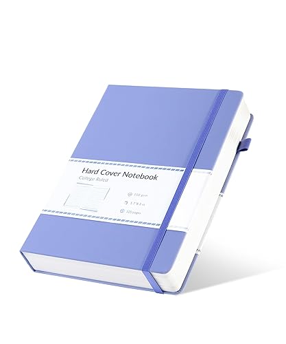 CAGIE Purple Journal Notebook for Women Men 320 Pages 100 Gsm Paper Thick Lined Journaling Notebooks A5 Leather Journals for Writing Hardcover Journal SuppliesDiary, 5.7x8.3 In - Purple - A5