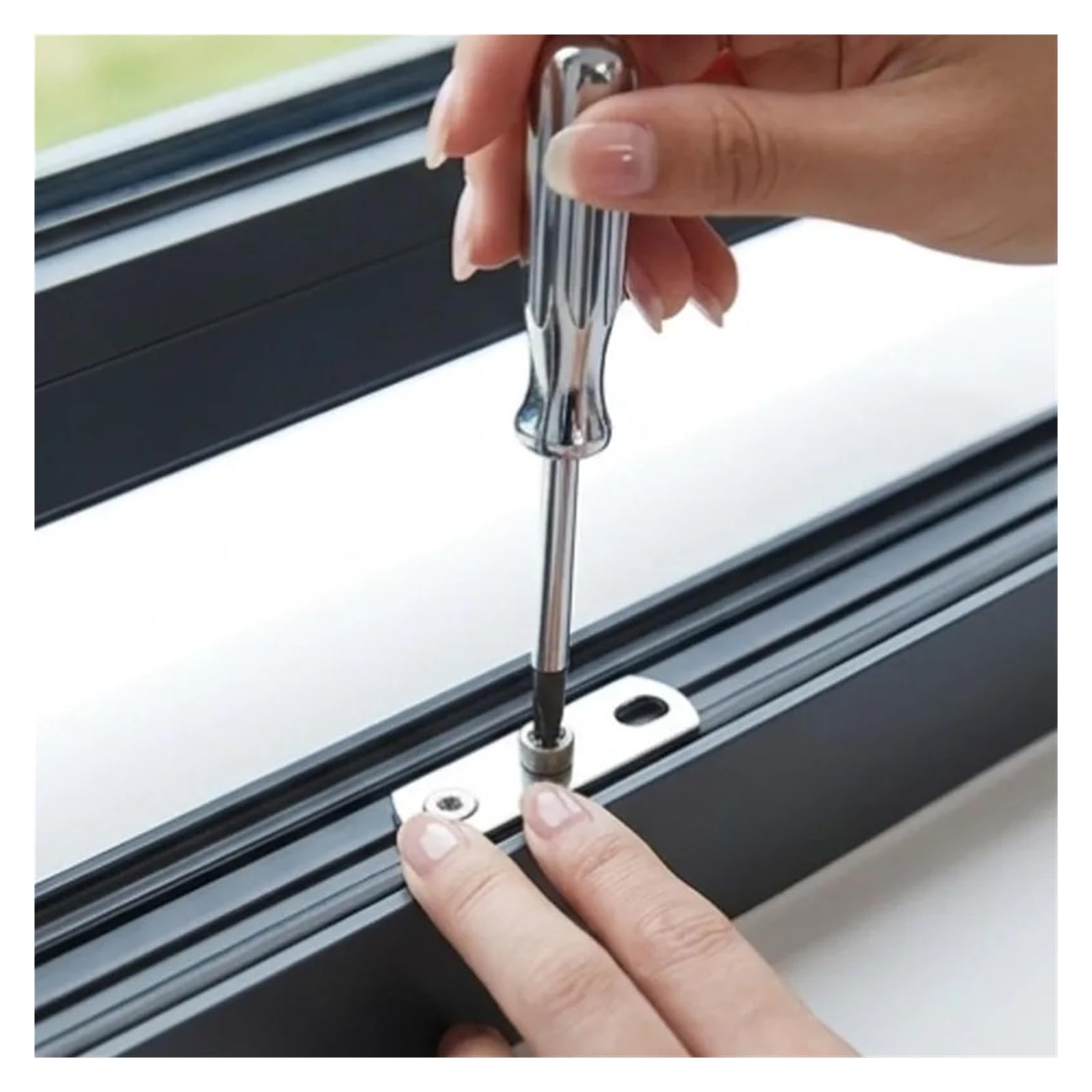 Soporte De Ventana, Limitador Ajustable, Acero Inoxidable, Cerradura