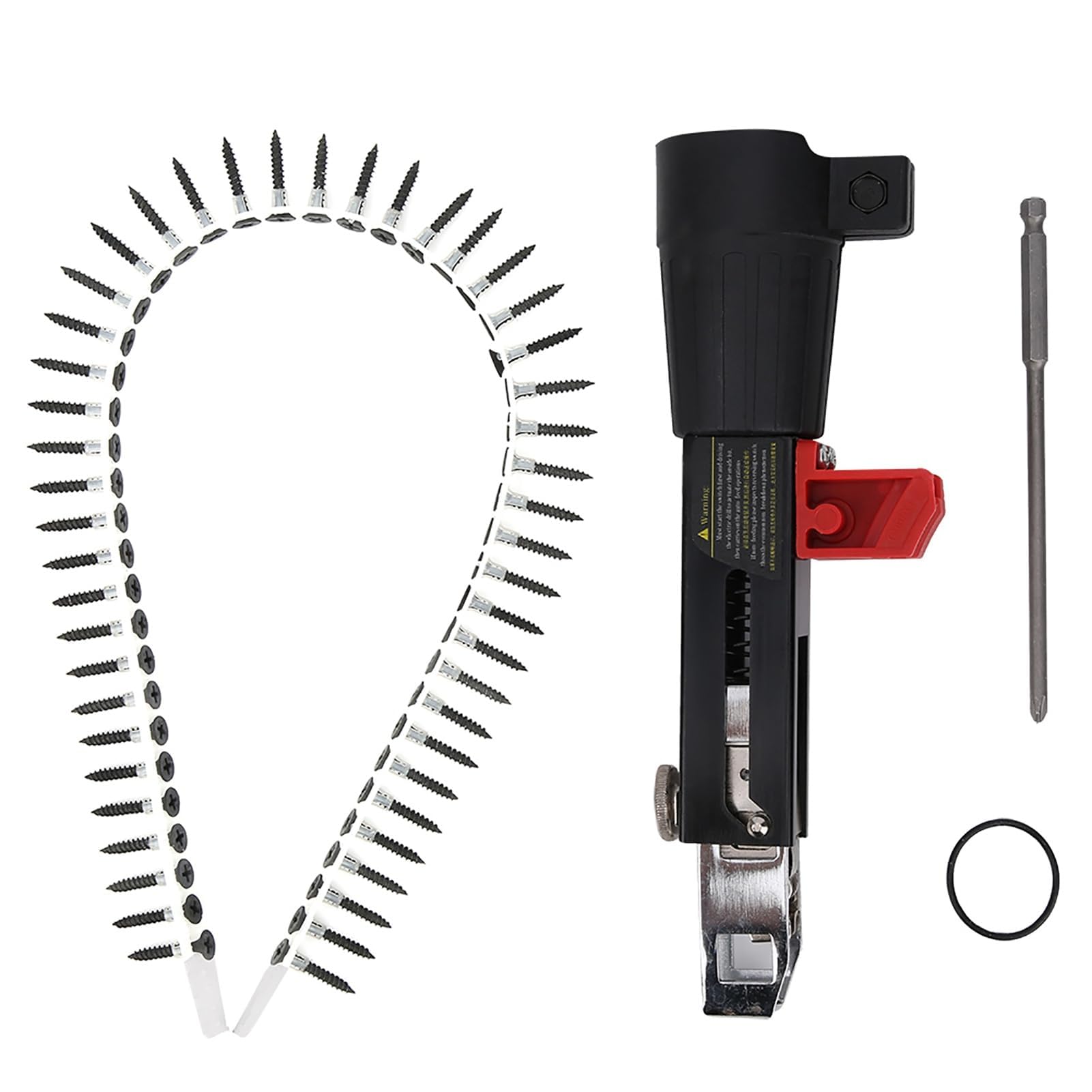 Pistolet à clous à chaîne automatique, outil de travail du bois pour équipement de serrage de vis de forage électrique, alimentation continue et précise des clous, pour panneau de gypse, cloison de sé