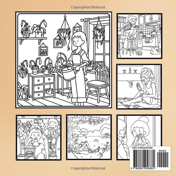 Unlucky Girl: A Parody Coloring Book of clumsy and unfortunate Girl Moments: 36 Hilarious Hand-Drawn Scenes for Adults and Kids image 3