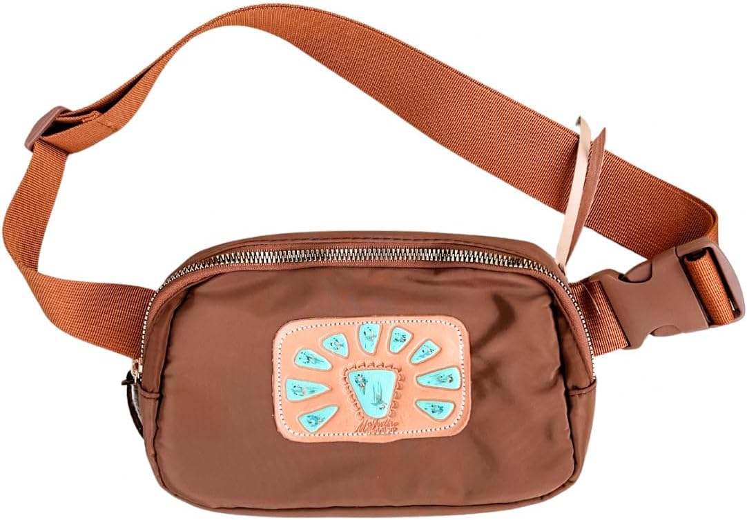 McIntire Saddlery Turquoise Squash Blossom Belt Bag