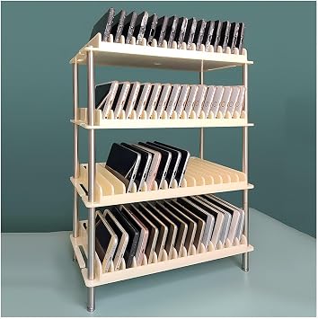 zktoermn Cell Phone Storage Box, Classroom Cell Phone Holder, Mobile Phone Desktop Organizer Caddy and Ink Pad Organizer, for Classroom Office320x190x75 mm