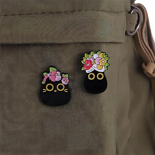 Image of Creative Cat Themes Enamel Pins Set - Lovely Cats Brooch Pin for Backpack Bag Hat, Gifts for Cats Lover