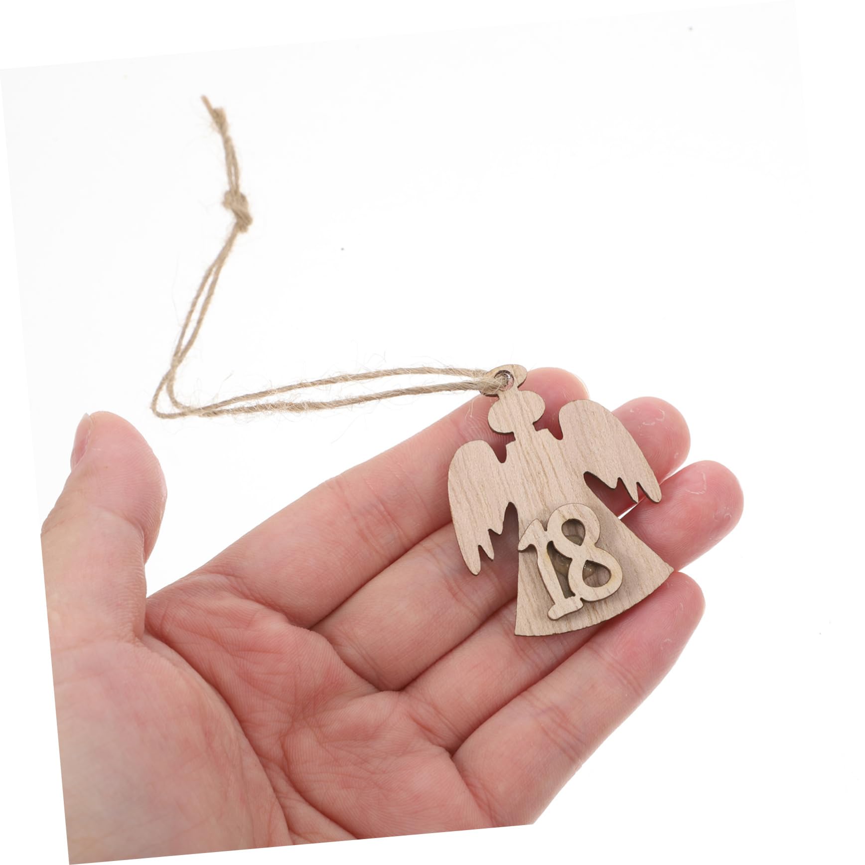 Calendrier de L'avent en Bois Pendentifs et Compte à Rebours Décoration Noël Intérieure 24 Chiffres à Suspendre