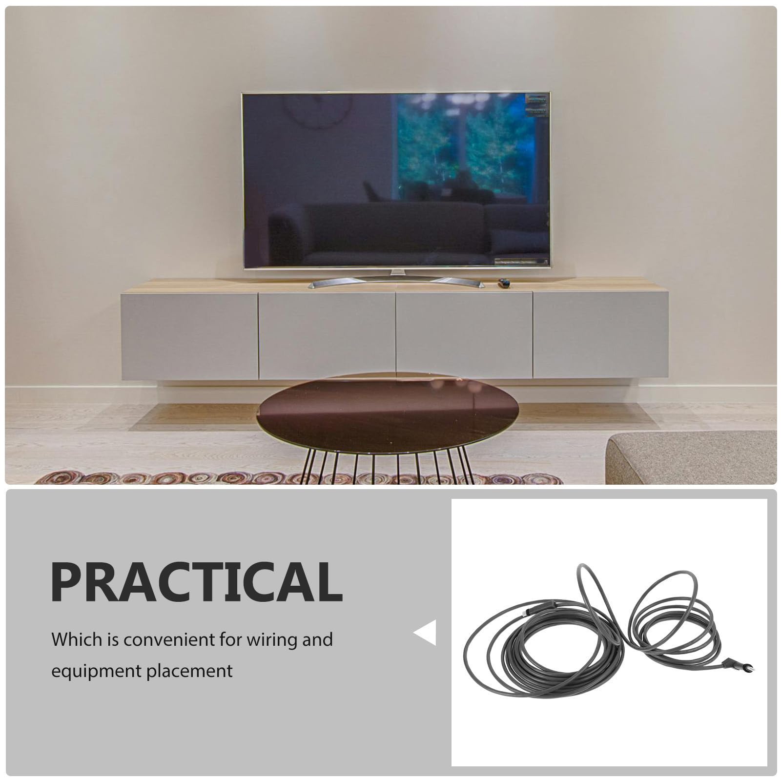 Câble de Rallonge Réseau Cat 5e en Cuivre Pur Gaine Pvc, Liaison Stable et Facile à Utiliser pour Équipements de Communication à Domicile ou Bureau