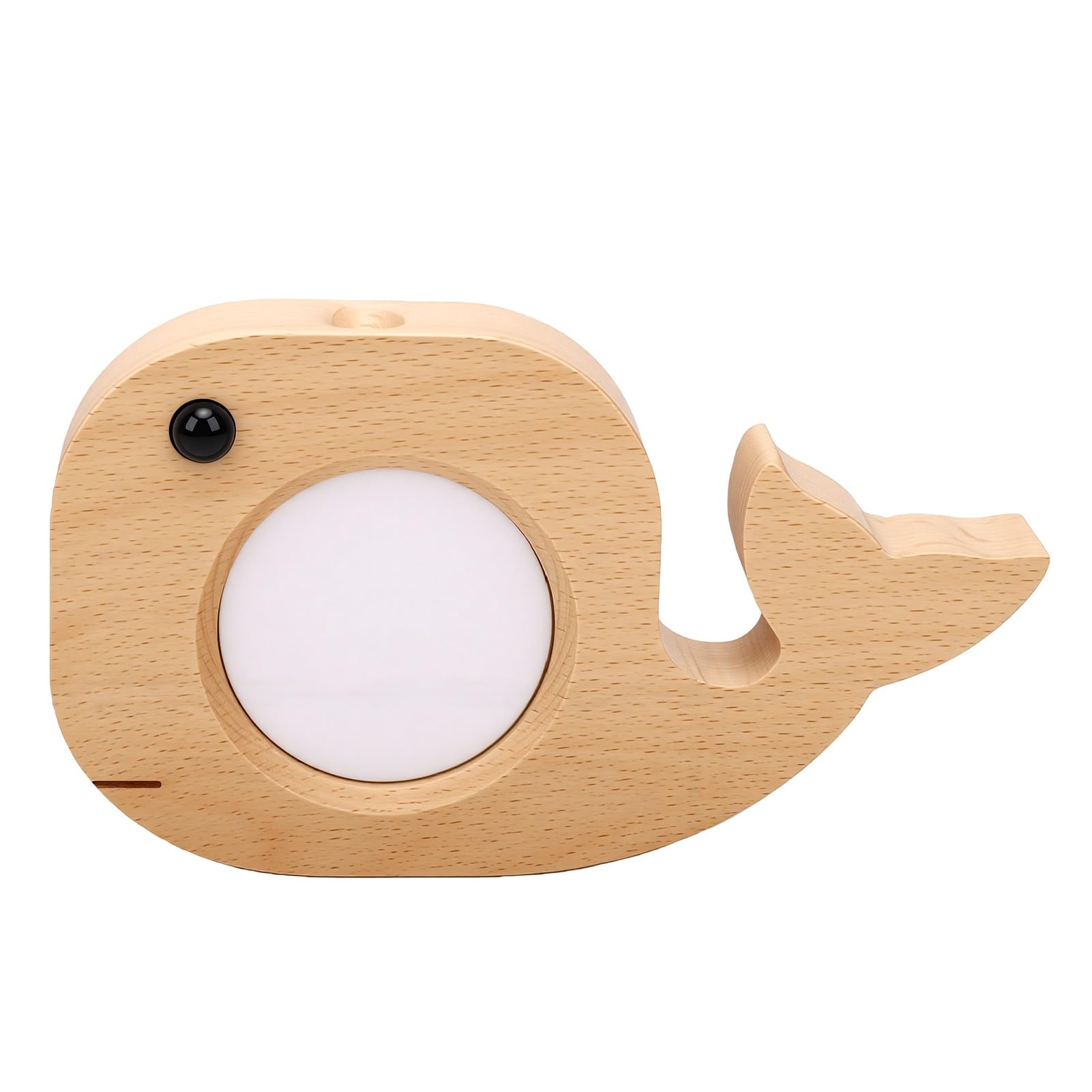 Lampada da parete a forma di balena con orologio digitale, luce notturna intelligente del sensore per la scuola materna