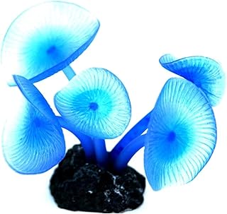 SOMA - Enfeite de Silicone Coral Mushroom Long Stem Azul