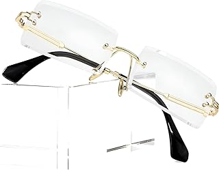 funglasses Vintage Rimless Sunglasses Rectangle Frameless Glasses Women Men-picture-40