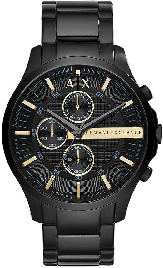 armani exchange black dial watch
