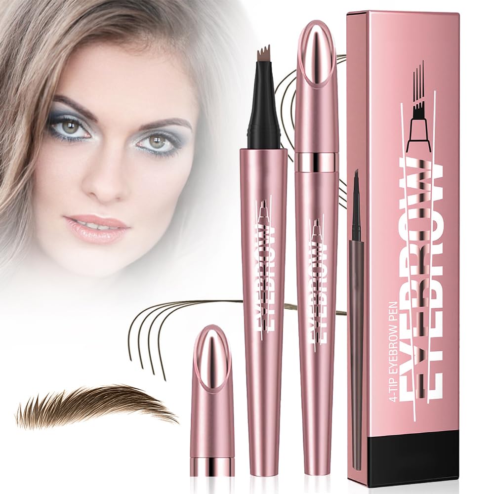 Microblading Waterproof Eyebrow Pencil 2025 NEW Magic Eyebrow Pen Eye Brow Pencils for Women with 4 Tip 3D