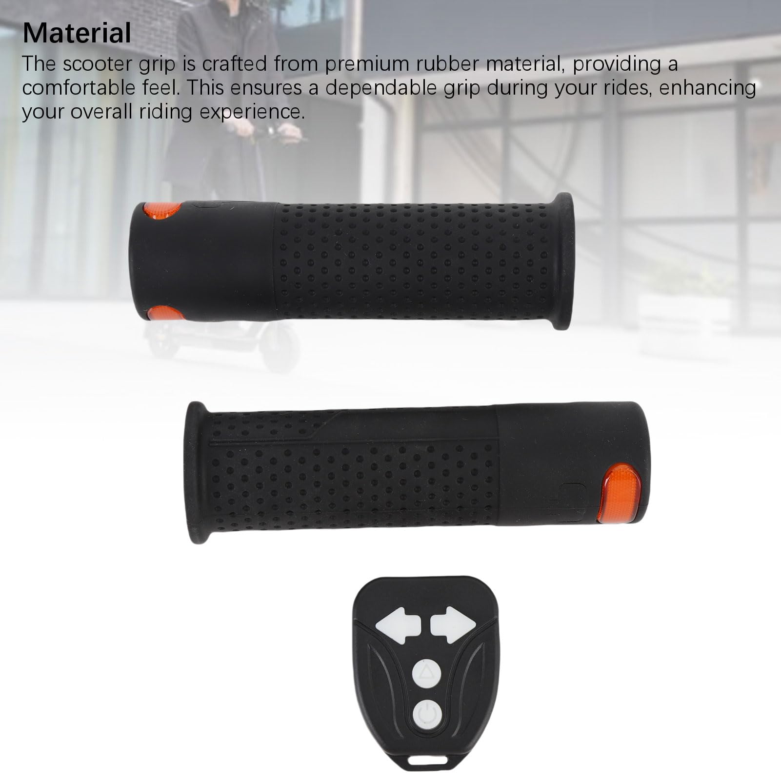 Pongnas Empuñadura para Scooter M365-2 Empuñaduras de Goma para Manillar con Control Remoto y Luces de LED Integradas - Compatible con M365/M365 Pro - Diseño Ergonómico Antideslizante de 22 Mm