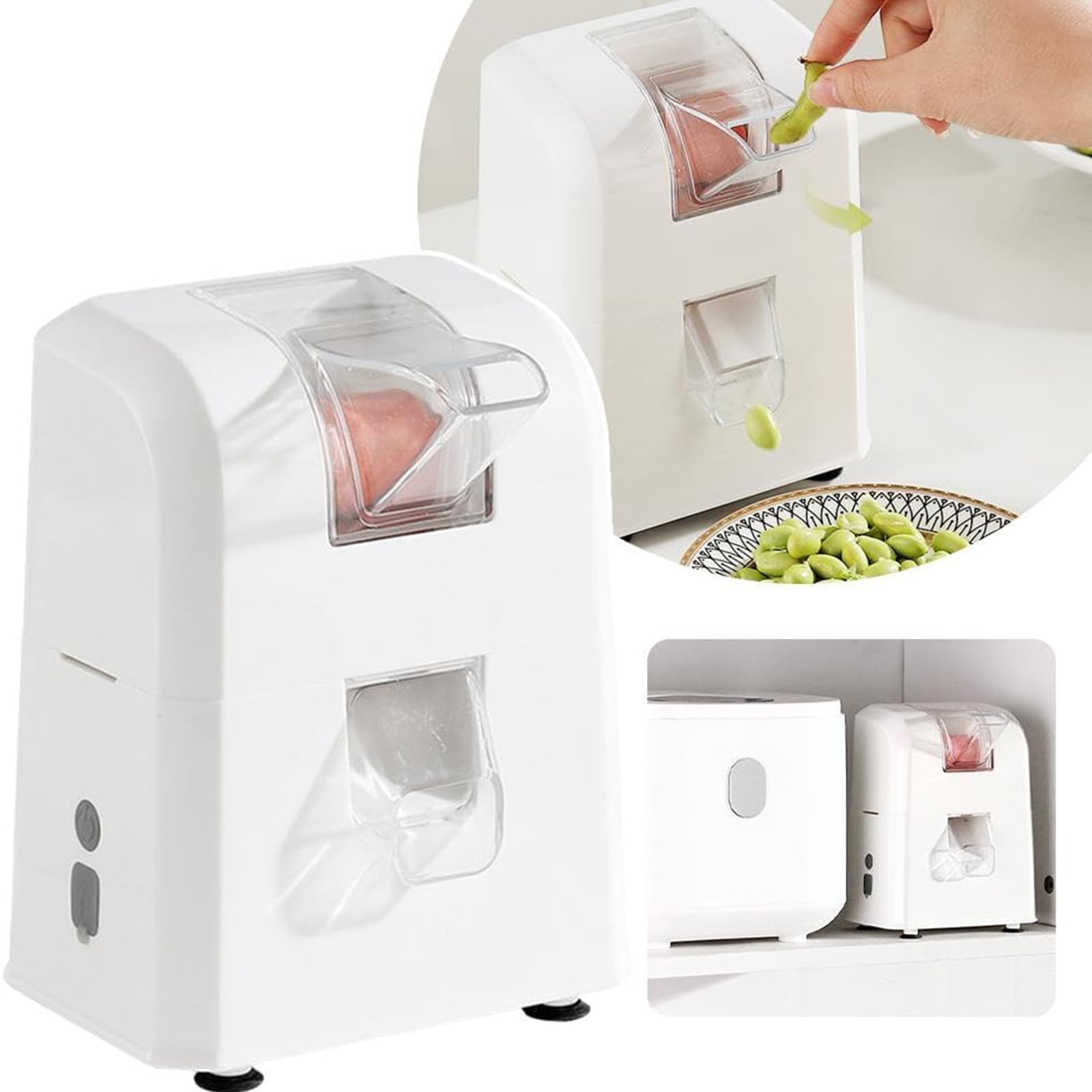 Écosseuse Électrique De Pois 450 g/Min, Machine Automatique pour Haricots Et Edamame, Éplucheuse Portable pour Cuisine Maison Restaurant Et Usage Commercial