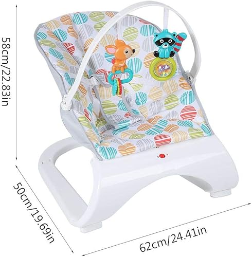 Miniatura 2 de Mecedora para niños pequeños, desmontable de 33.86 x 18.9 x 5.91 pulgadas, silla de bebé resistente y duradera para el hogar y al aire libre
