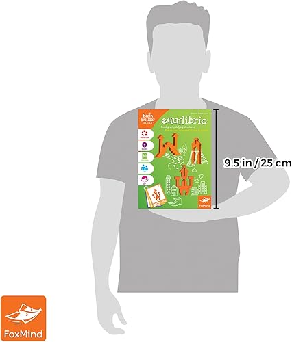 Miniatura 3 de Foxmind Juegos: Equilibrio Juego de lógica espacial y destreza, construye estructuras que desafían la gravedad, 60 rompecabezas inteligentes para