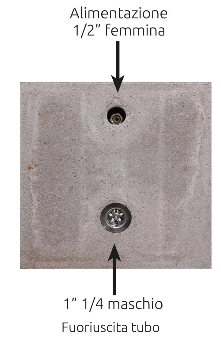 belfer Fontana da Giardino con Rubinetto Vaschetta e Base 42/QVR Ruggine