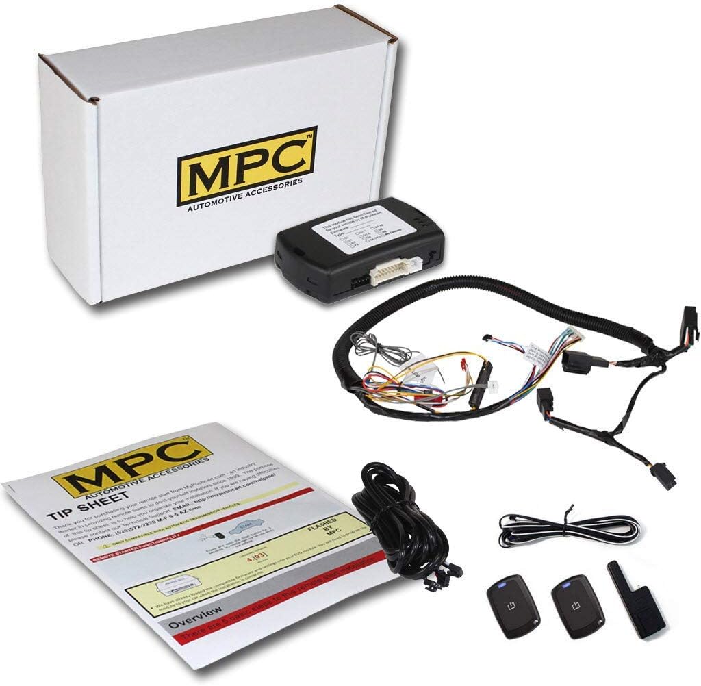 MPC Complete 4-Button Remote Start Kit Compatible with 2007-2010 Ford Edge - T-Harness - Includes (2) 4-Button Extended Range Remotes - Up to 3,000 ft - Firmware Preloaded - USA Tech Support