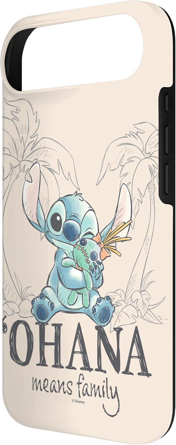 Disney Lilo & Stitch Ohana Means Family Cute Hug Sketch Case for iPhone Air