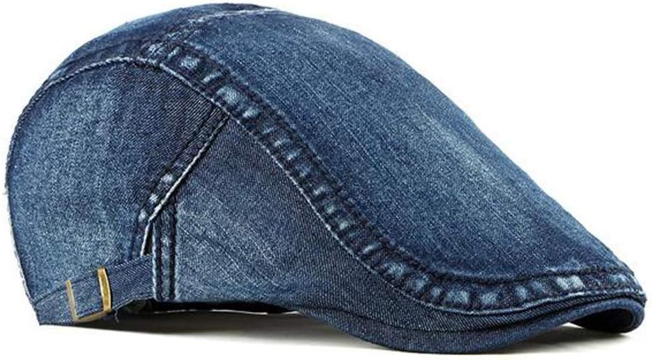 2 Pack Mens Denim Cotton Newsboy Cap Ivy Gatsby Driving Hunting Cabbie Hats - Image 6