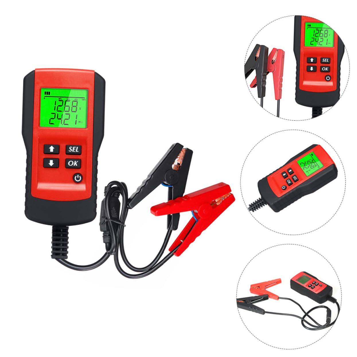 Alipis Car Battery Tester Analyzer Compact Design for Accurate Voltage Resistance and Capacity Measurements Essential Tool for Automotive Battery Health Evaluation