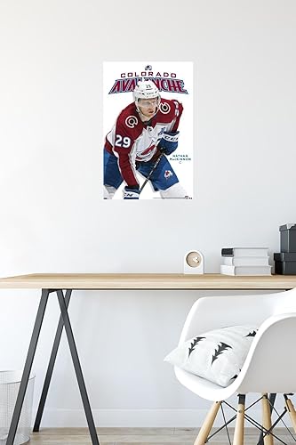 Miniatura 10 de Trends International NHL Colorado Avalanche - Póster de pared de la serie 23 de Nathan MacKinnon, 34 pulgadas de largo x 22.4 pulgadas, versión
