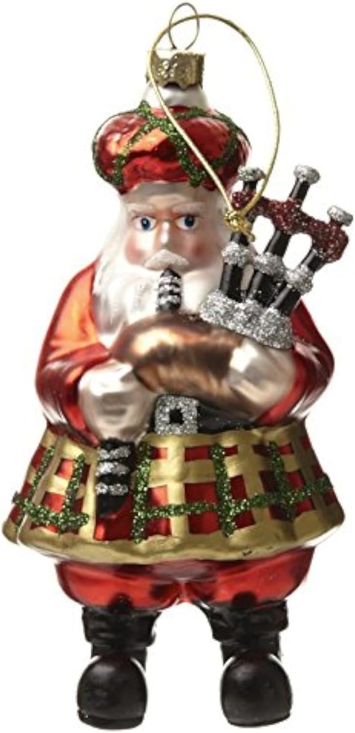 Scottish Bagpipe Santa Decoration