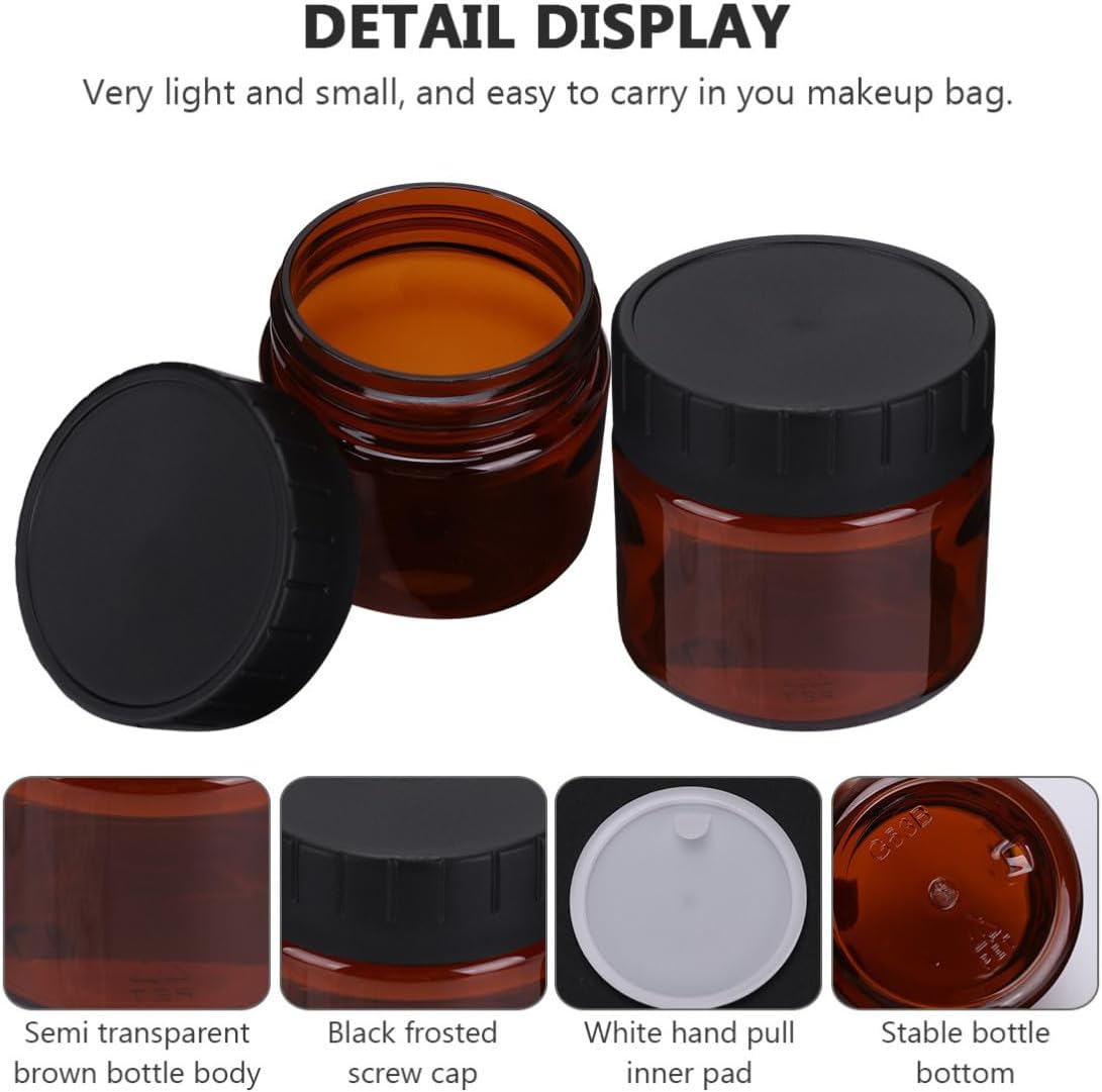 6pcs 100ml Travel Portable Lotion Dispenser Bottles Cream Container Cosmetic Storage Jars Lightweight Pet and Pp Makeup Storage for Home and Travel