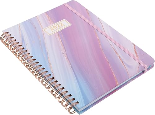 NUOBESTY 1 agenda de horario, agenda de tiempo, agenda diaria 2022, calendario 2022, bloc de notas, diario rayado, cuaderno mensual, cuaderno de