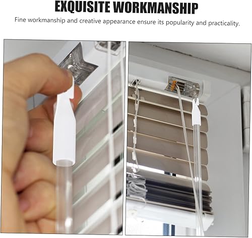 Miniatura 2 de NOLITOY 100 piezas de herramientas inclinables con punta de varita, conector de punta de vara, abrelatas de ventana, poste para colgar ciegas, tapa