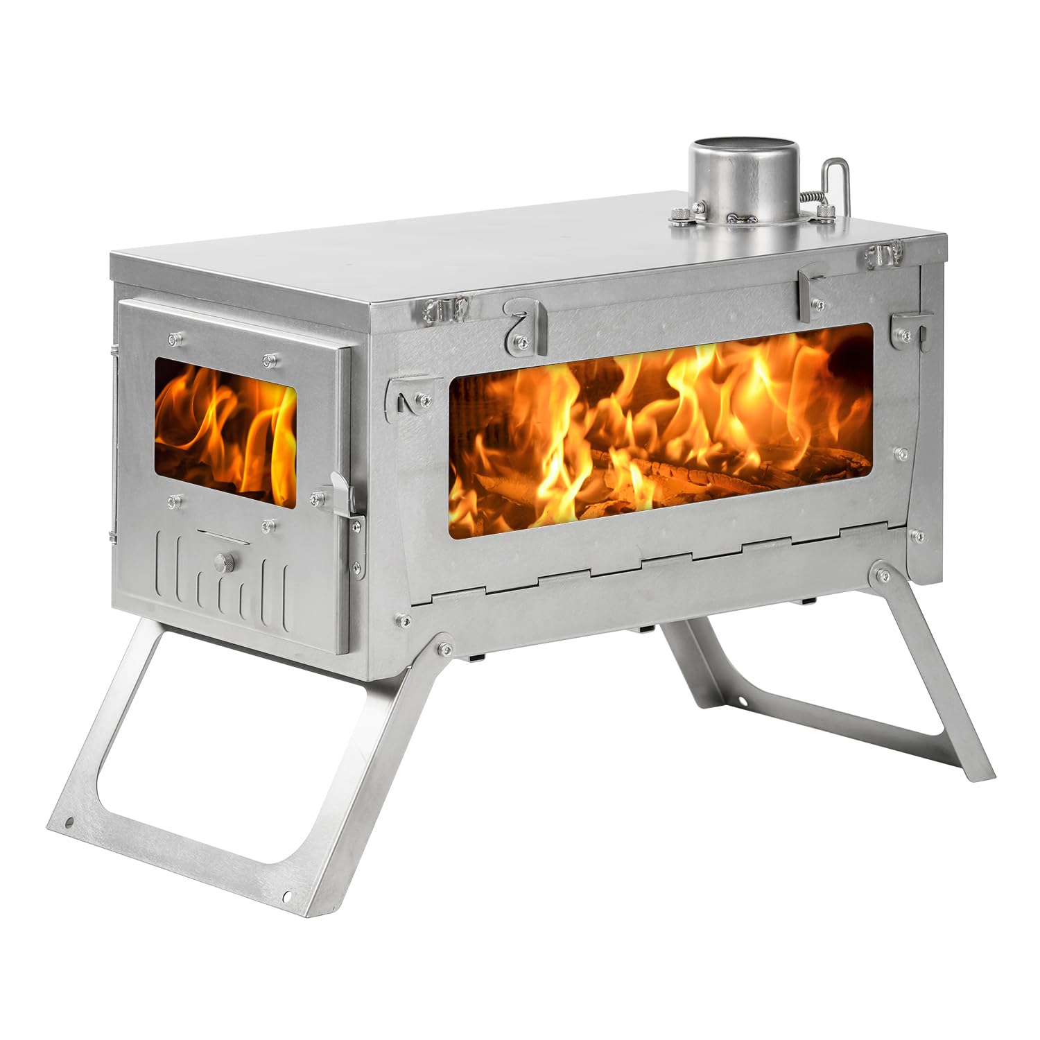 Amazon.com: Ti 0.6 Portable Lightweight Titanium Stove, Outdoor Camping Hot  Tent Stove (Stove Pipe 9.84ft / 3m) : Sports u0026 Outdoors
