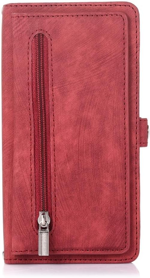 Litchi Texture Flip Wallet Case for iPhone 17/17 Air/17 Pro/17 Pro Max, Business Cover with Crossbody Shoulder Strap, Slim Design(Blue,17 Pro)